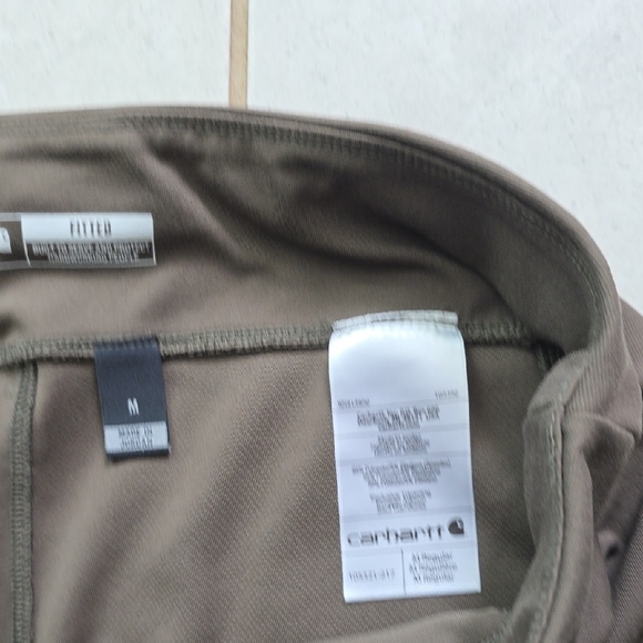 Carhartt Olive Green Leggings Size Medium Stretch Workwear Athletic - Picture 3 of 8